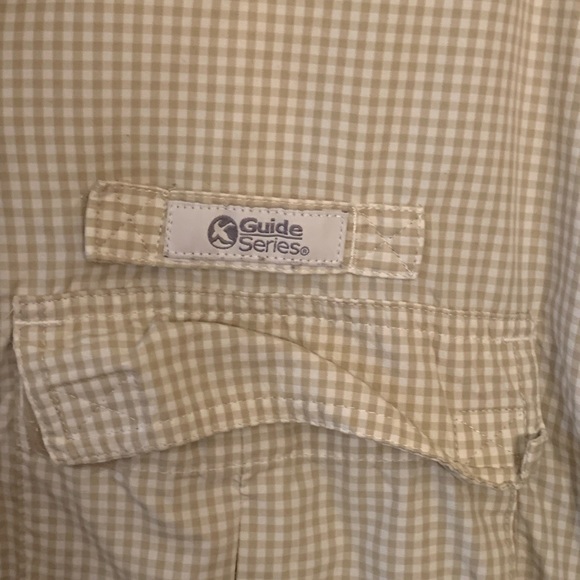 Gander Mountain Guide Series Mens 2xl shirt, short sleeve vented, beige checked - Picture 4 of 4
